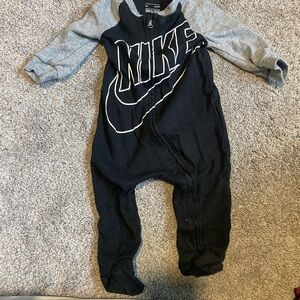 Nike Kids Black and Gray Footed One Piece